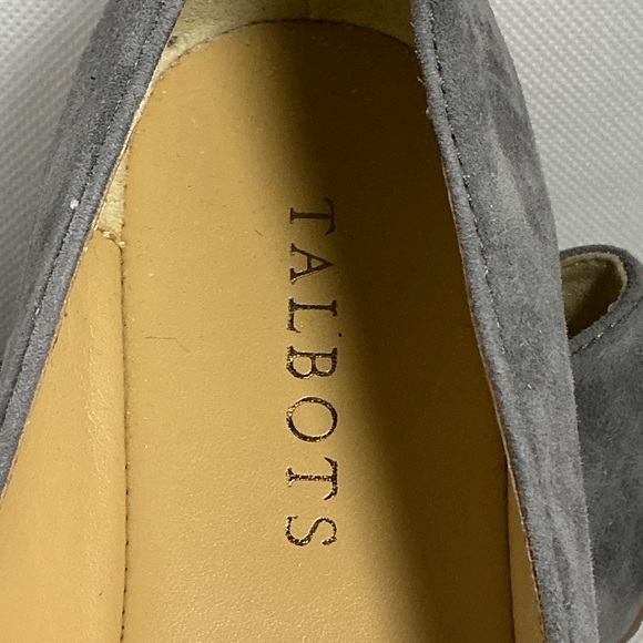 Talbots Gray Suede Tassel Loafer Flats Leather Women’s Size 5 - Picture 2 of 13